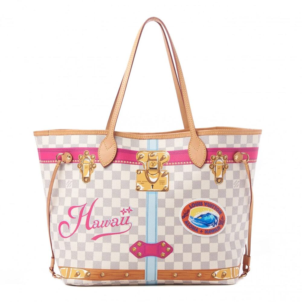 Louis Vuitton Hawaii Neverfull MM bag Summer Trunks Damier Azur Maui Hello Kitty - Picture 1 of 16